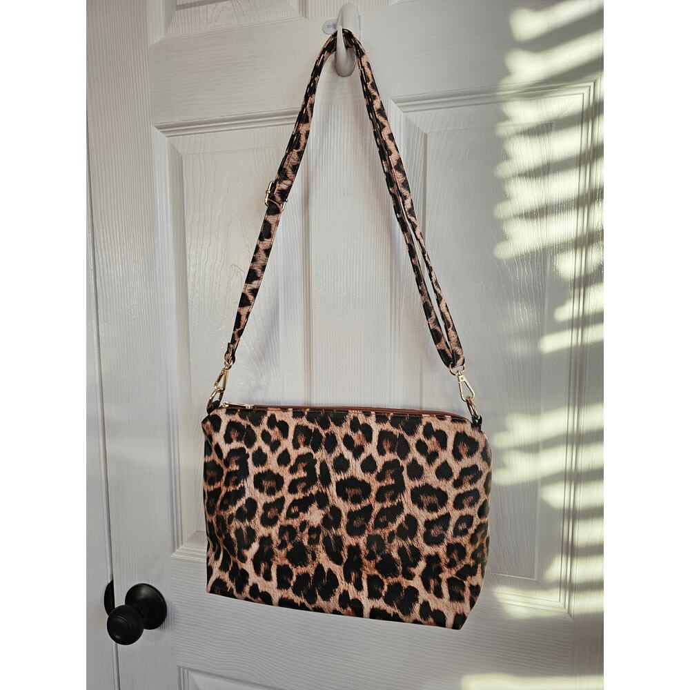 NEW 2 Piece Cheetah Print Purse & Crossbody Set - Picture 7 of 10